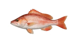 Red Snapper Fish Self Adhesive Vinyl Sticker