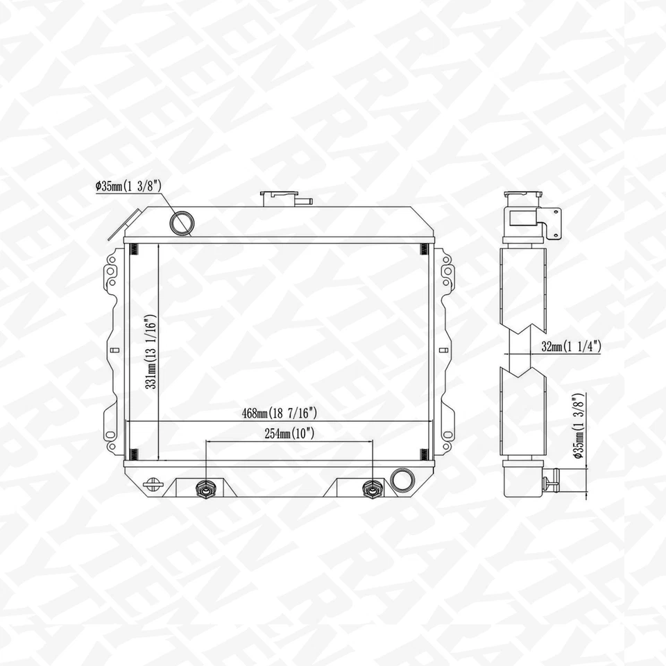 Radiator for Datsun 620 1975 1976 1977 1978 1979 CU638 Foto 2 de 4
