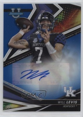 2022-23 Bowman U Best of 2022 Blue Refractor 87/150 Will Levis #BA-WL Auto 0w6