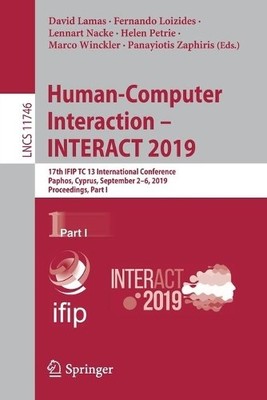 Human-Computer Interaction  INTERACT 2019 - 9783030293802