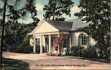 Vintage Linen Postcard The Little White House Warm Springs GA 1940s