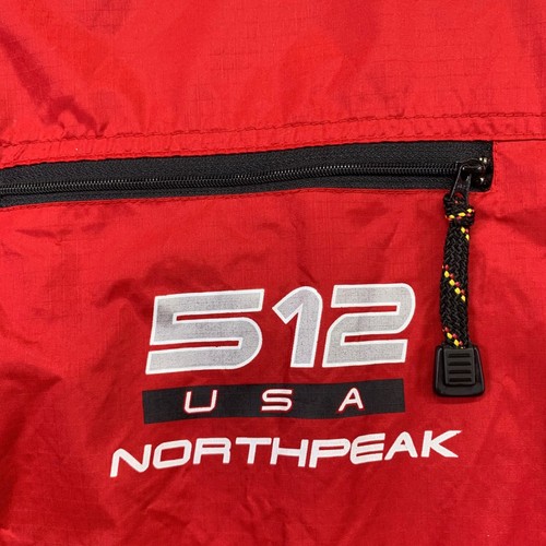 Northpeak Geotechnique Sport Windbreaker Jacket XXL Red Black Lightweight Coat - Picture 5 of 15