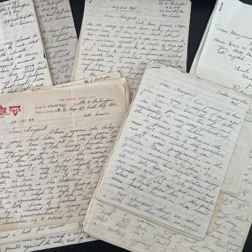 ORIGINAL WAR Military Love Correspondence WW2 Letters VX115489 AIF ANZAC AUST V