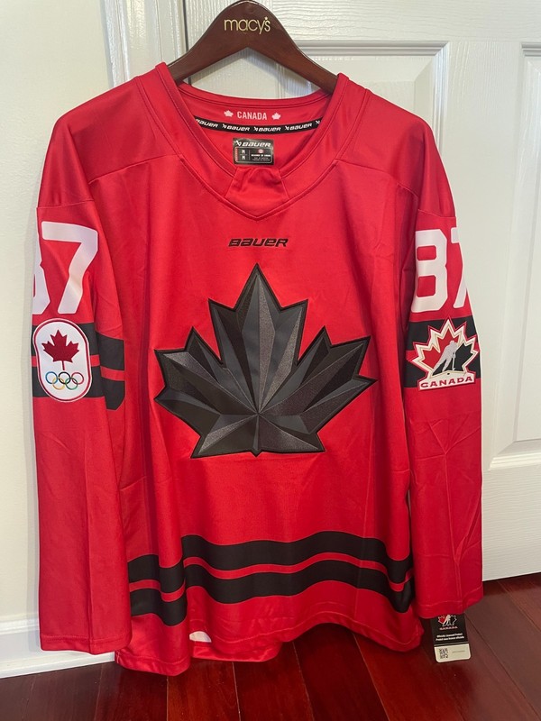 NWT SIDNEY CROSBY #87 Hockey CANADA 2026 Milan Olympics BAUER Red Jersey Size M