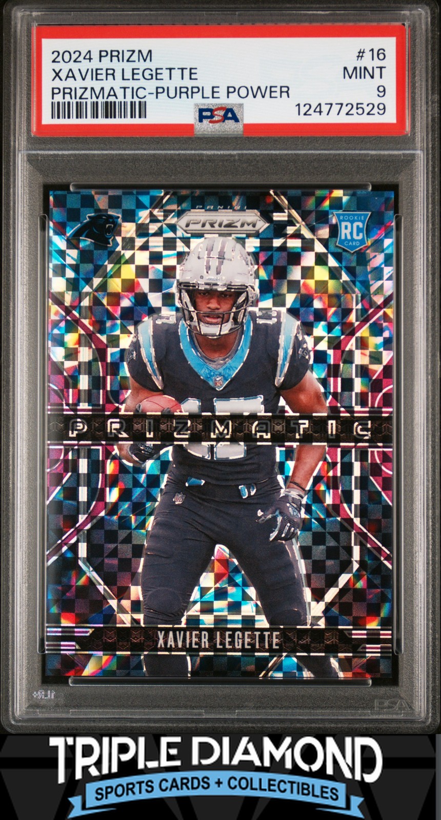 Xavier Legette Panini Prizm Prizmatic #16 Purple Power