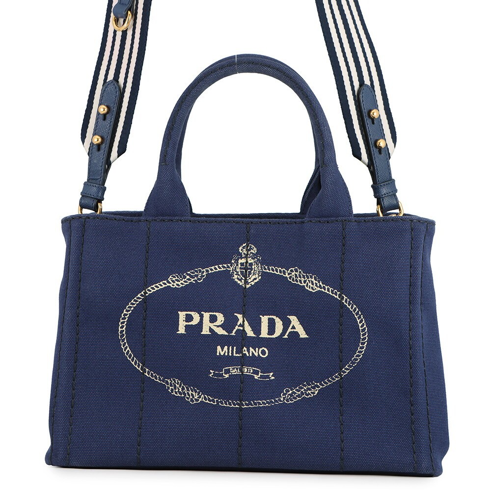 PRADA Canapa Handbag Canvas 1BG439 PRADA 2way  Assurance from japan