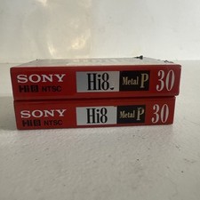 SONY Hi8 Metal P Video Cassette Tape lot of 2 Made in Japan NEW P6-30 HMP