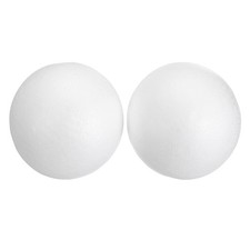 2 Pack White Foam Balls 4.6 Inch Polystyrene Foam Ball for Crafts