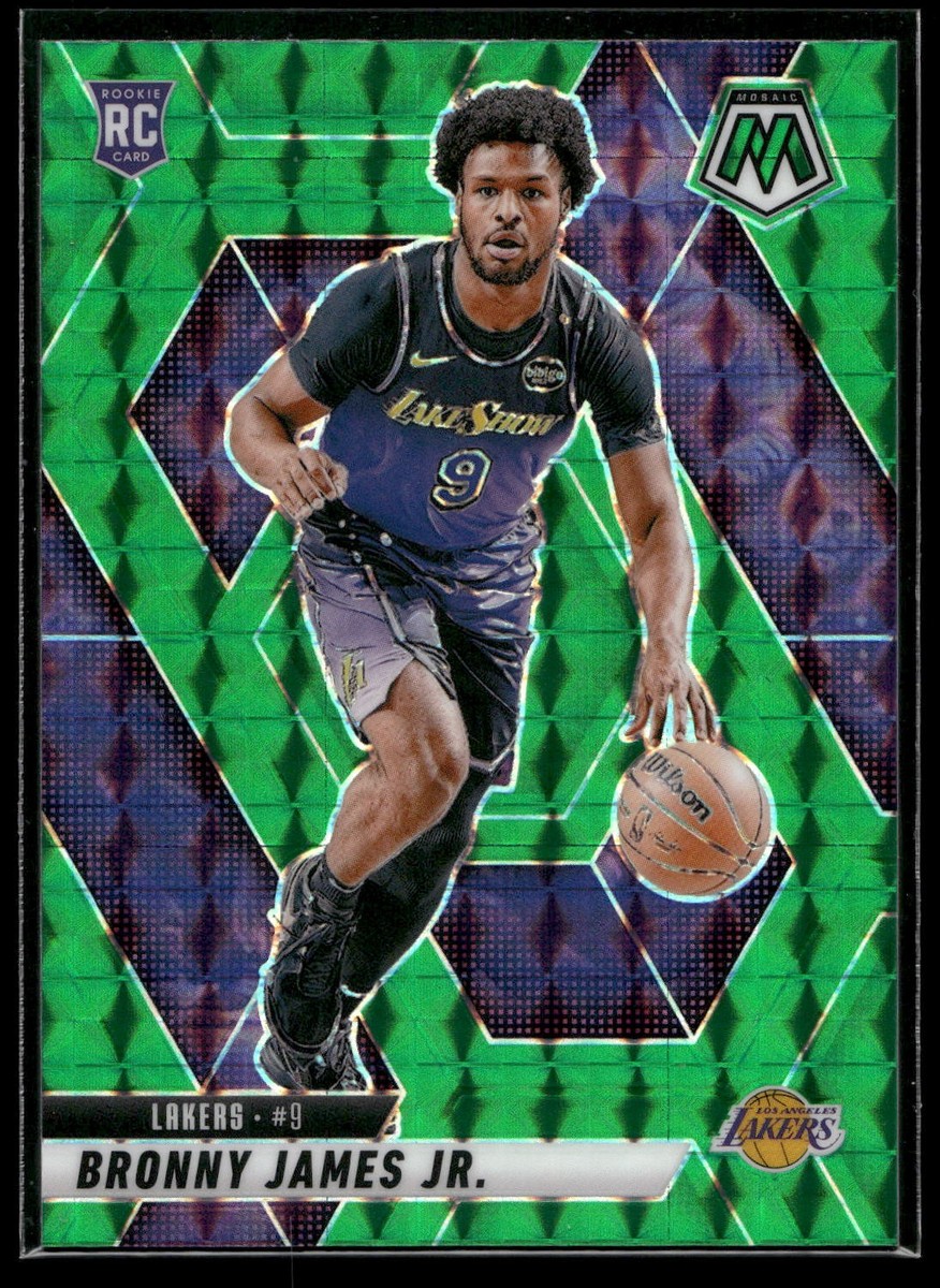 2024-25 Mosaic Bronny James Jr. ROOKIE CARD GREEN MOSAIC PRIZM SP