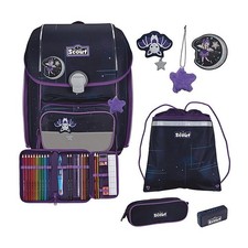 Schulranzen Mädchen Scout GENIUS Exklusiv Safety Light Spooky Starlight  5tlg.