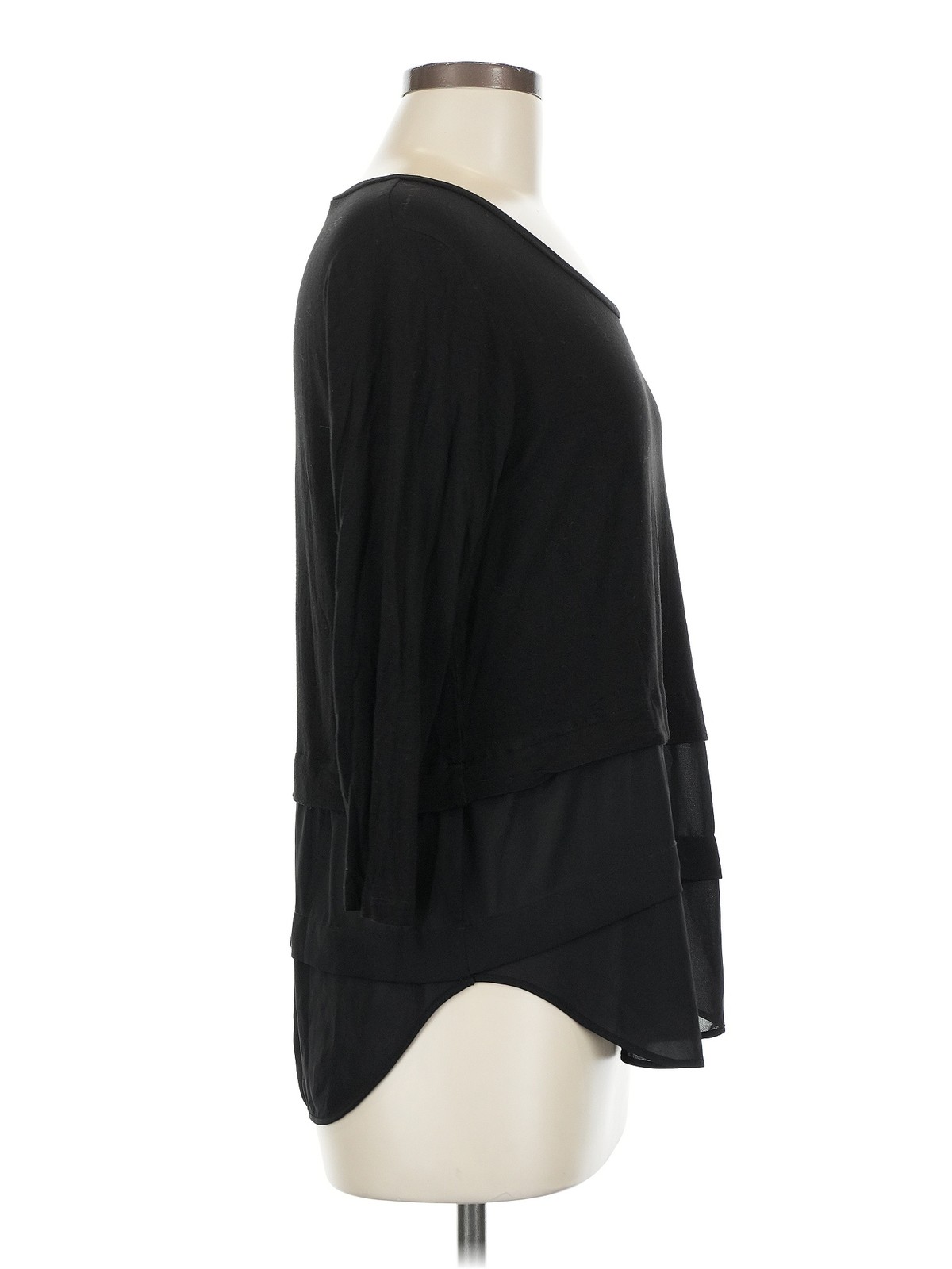 MICHAEL Michael Kors Women Black 3/4 Sleeve Top M thumbnail 3