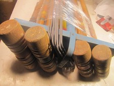 Vintage Wood set of 4 Croquet set, complete with stand