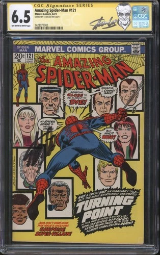 Marvel Comics | 1973 | Amazing Spider-Man #121 | Signed by Stan Lee | CGC 6.5