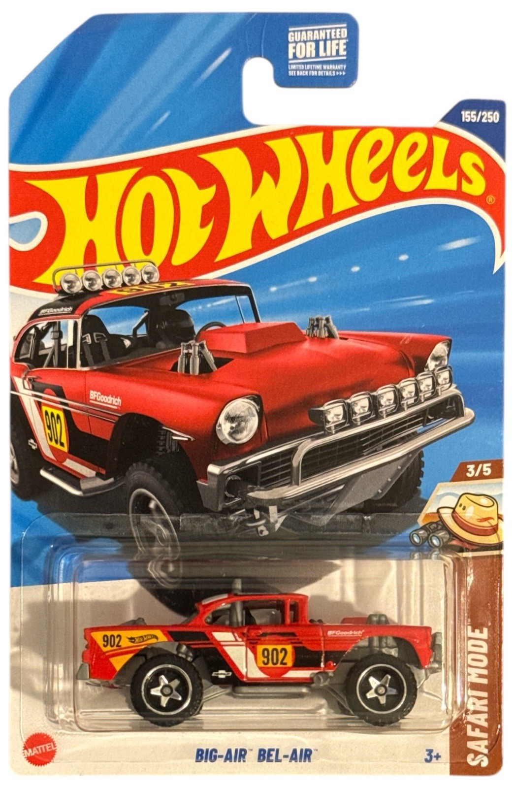 2025 Hot Wheels White Red Big-Air BEl-Air Safari Mode 155/250