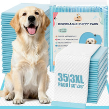 XL Dog Pee Pads Extra Large 36"X36", 35P Heavy Duty XXL Puppy Pads
