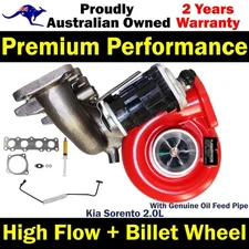 GEN1 High Flow Turbo Charger With Genuine Oil Feed Pipe For Kia Sorento 2.0L
