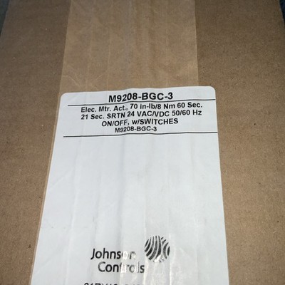 Johnson Controls M9208-BGC-3 On/Off Electric Spring Return Actuator New In Box!