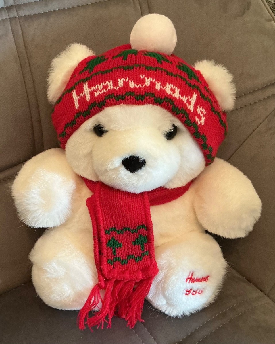 RARE HARRODS 1986 8 INCH CHRISTMAS BEAR FROM TEN TEDDIES