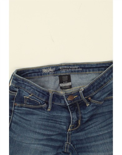 MOSSIMO Womens Mid Rise Jegging Jeans US 0 XS W25 L26 Blue Cotton BU09 - Picture 3 of 3