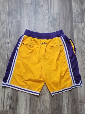Los Angeles Lakers Shorts Mens Large NBA Basketball Just Don 1996