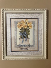 Home Interiors Barbara Mock Yellow Roses Fram...