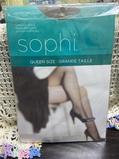 Vintage Sophi Queen Size Day Sheer Pantyhose Reinforced Toe Beige 160-190lbs