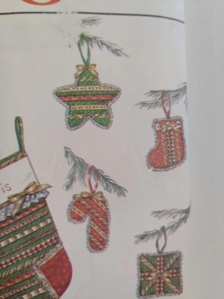 Simplicity 9034 Stocking Ornament Craft Sewing Pattern Wreath Placemat Christmas - Image 3 of 4