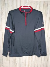 Oobe Pullover Shirt Unisex Chick-fil-A 1/4 Zip Long Sleeve Uniform XL Blue
