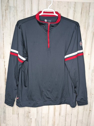 Oobe Pullover Shirt Unisex Chick-fil-A 1/4 Zip Long Sleeve Uniform XL Blue