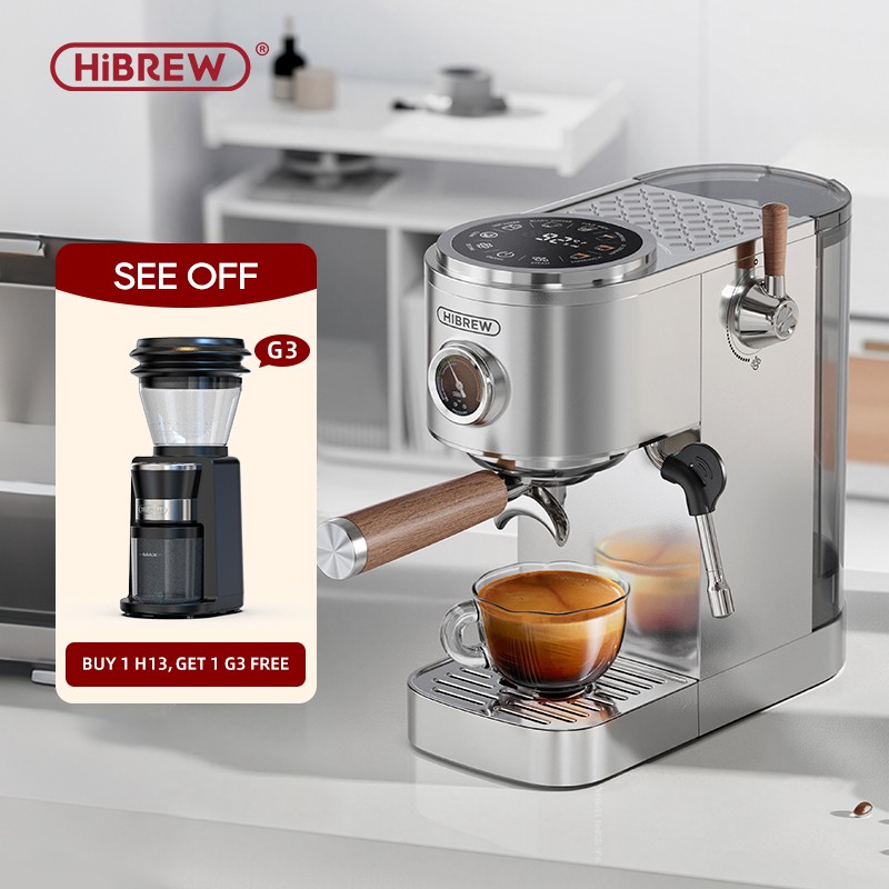 HiBREW Dual Boiler Espresso Machine,20Bar,Touchscreen, Cold/