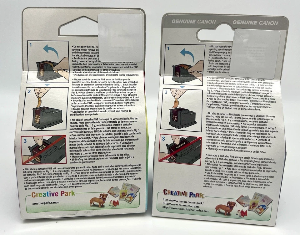 Juego de 2 cartuchos de tinta de color Canon PIXMA 210XL negro 211XL OEM Foto 2 de 3