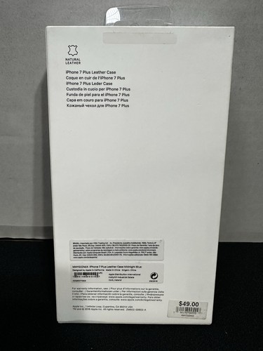 Custodia in pelle originale Apple blu notte per iPhone 7 - Foto 2 di 5