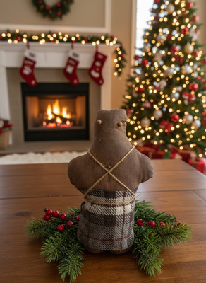 Primitive Handcrafted Gingerbread Men 11'' Bowl Filler