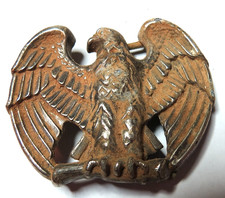 VTG 1982 AVON MAJESTIC AMERICAN EAGLE BUCKLE BELT SILVER TONE 2 1/2" X 2"