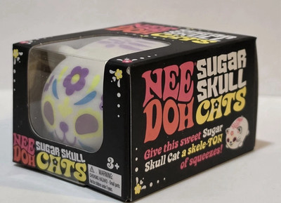 RARE NeeDoh Sugar Skull Cat Glow In The Dark (Random Color)
