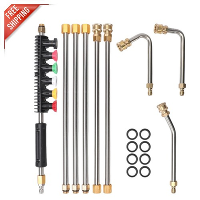 #ad #ad Versatile 9 Pack Pressure Washer Wands with Stainless Steel amp; 4000 PSI Capacity $48.56