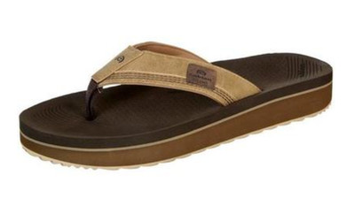 Cobian Men's Flip Flops Size 12 Roca Rise  Comfort Sandals Cushion Support Brown