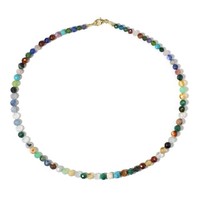 Cavill Halskette Perlen 102,15Ct Vergoldet 925 Silber Rund Facettiert