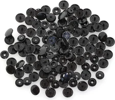 100 Sets KAM Extra Long Prong Plastic Snaps,  Size 20 T5 Glossy round Resin Plas