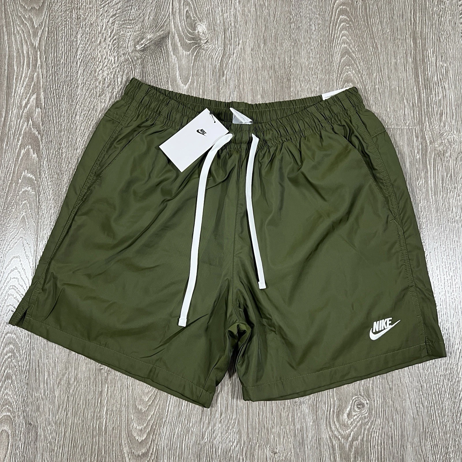 NIKE Flow Woven Lined Essential Shorts (dr5678-326) DARK GREEN, MEDIUM