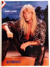 WARRANT~JANI LANE~ORIG 1992 POSTER~FULL PAGE MAGAZINE PINUP CLIPPING~HAIR METAL