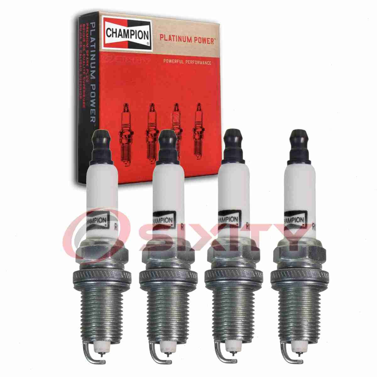 4 pc Champion Platinum Spark Plugs for 2009 Jeep Patriot 2.4L L4 Ignition ww