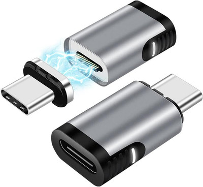 Magnetic USB C Adapter 2 Pack 24 Pin Mini Magnetic USB C Adapter Connector Strai