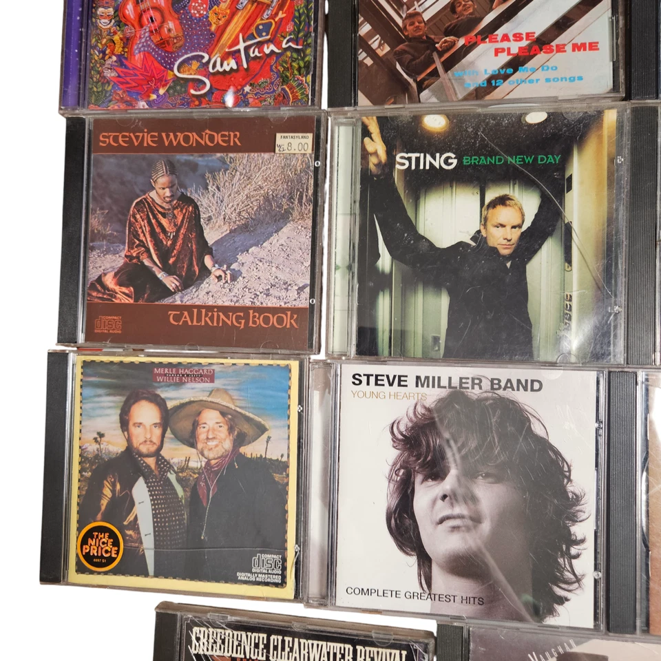 Lot of 11 Rock Pop Blues Soul CDs - Santana, The Beatles, Eagles, Stevie Wonder Foto 4 de 4