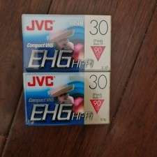 LOT OF 6 JVC EHG 30 Hi-Fi Compact VHS 90 Minute Tapes TC-30 EHGDU New Sealed