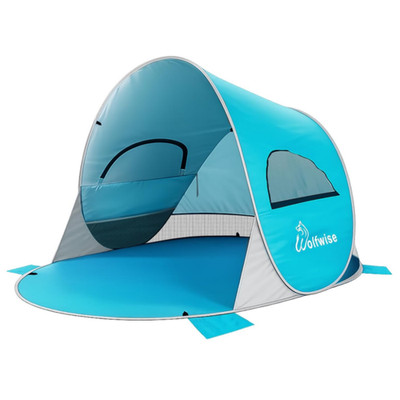 Strandzelt - Pop Up Strandmuschel, UV Schutz 50+, für 3-4 Personen - 220x140cm,