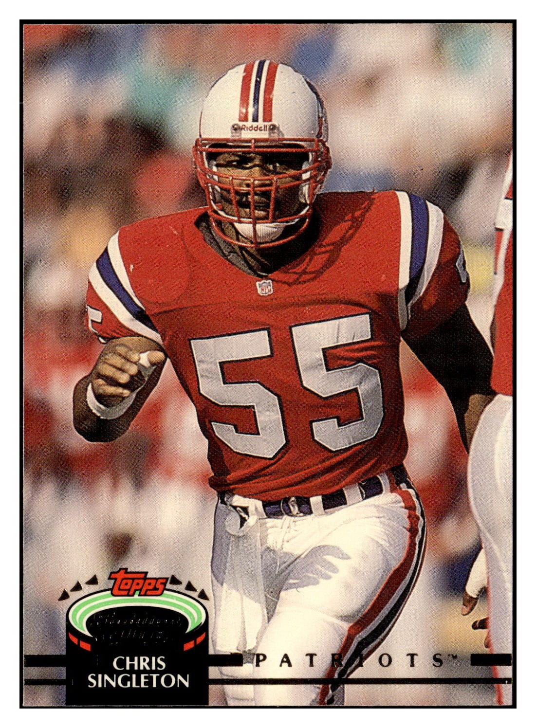 Chris Singleton 1992 Stadium Club #156 New England Patriots Football *260B