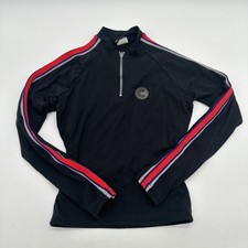 Cannondale Sweater Women Small Black Zipper High Neck Made In USA ..#22755