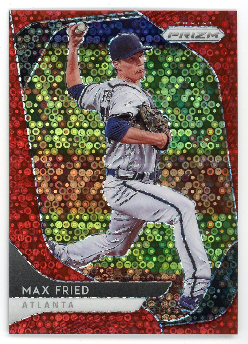 Max Fried 2020 Panini Prizm Quick Pitch Baseball Red Donut Circles