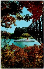 Le Ponte de Quebec Bridge Fall Scene Steamboat Beautiful Scenic Vintage Postcard